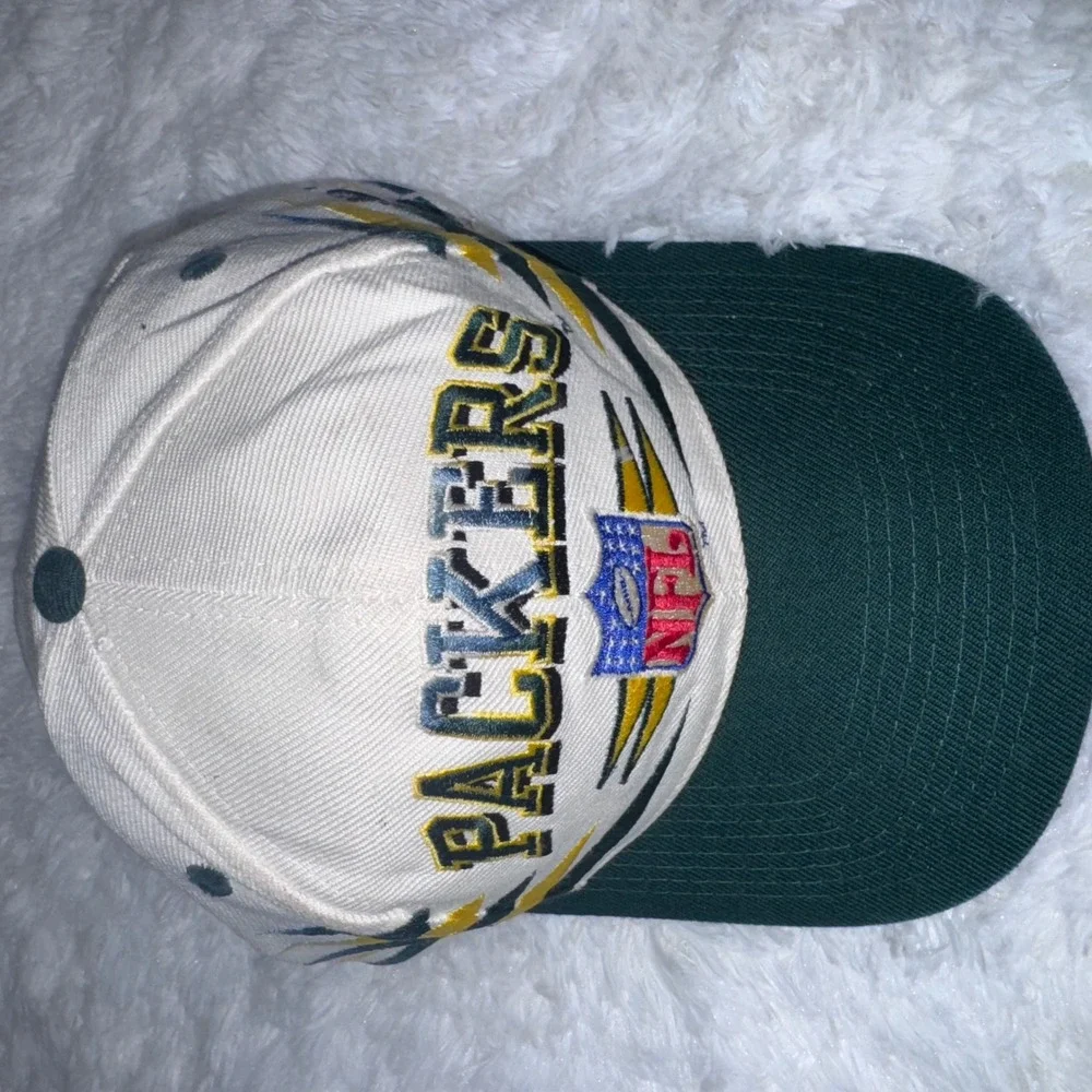 Vintage logo athletics Green Bay Packers NFL Snapback Hat Diamond cut Dcut‎